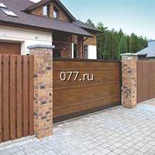 ворота въездные (уличные) откатные (складные), распашные, привод автоматический (электрический), Алютех (AlLUTECH)