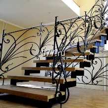 перила (ограждение лестничное, элемент лестницы) из полированной нержавеющей стали