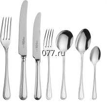 приборы столовые Цептер, комплект на 6, 12 персон, металлические (сталь), позолоченные, посеребренные, с элементами золотого декора