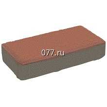 плитка тротуарная Брусчатка 20х10х4, красная, упаковка (19.44м2/972шт.)