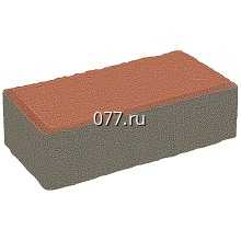 плитка тротуарная Брусчатка 20х10х6, красная, упаковка (12.96м2/648шт.)