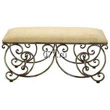 банкетка (лавочка мягкая) основание-металлическое (кованое), деревянное