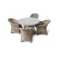 группа обеденная (стол, стулья, комплект) Малайзия, плетеная (ротанг)