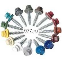 саморез коньковый окрашенный, металлический (оцинкованный)