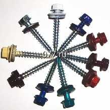 саморез коньковый окрашенный, металлический (оцинкованный)