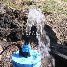 скважина под воду (водозаборная)-бурение с полиэтиленовыми трубами, диаментр - 225 мм