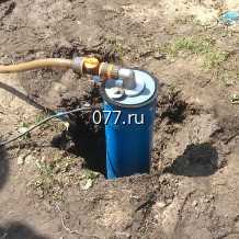 скважина под воду (водозаборная)-бурение с полиэтиленовыми трубами, диаметр - 125 мм