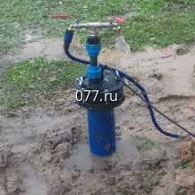 скважина под воду (водозаборная)-бурение с металлическими трубами, диаметр - 219 мм