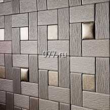 панель стеновая отделочная пластиковая  (ПВХ) Орто Палевый Бамбук, серая, 2700 х 250 х 10 мм