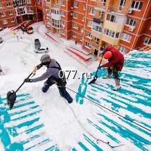 уборка снега и наледи с крыш (чистка кровли) вручную