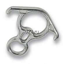 восьмерка (устройство спусковое альпинистское, страховочное) рогатая дюралевая, металлическая (стальная)