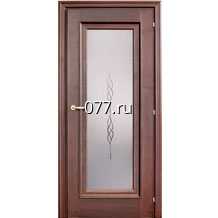 дверь (блок) межкомнатная-изготовление на заказ Классика, массив, белая с серым стеклом