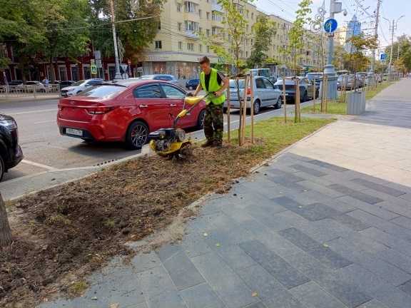 В городе Воронеже продолжаются работы по благоустройству