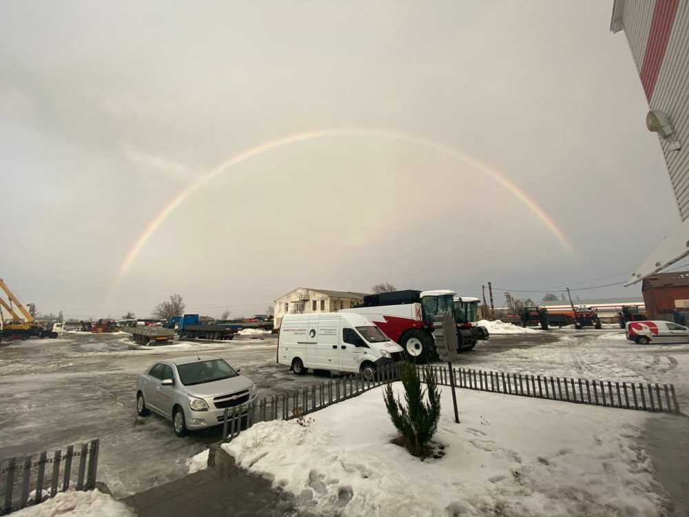 В Воронежской области в январе появилась радуга 